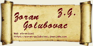 Zoran Golubovac vizit kartica